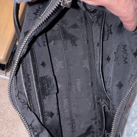 MCM Vintage Black Bag with Silver Accents